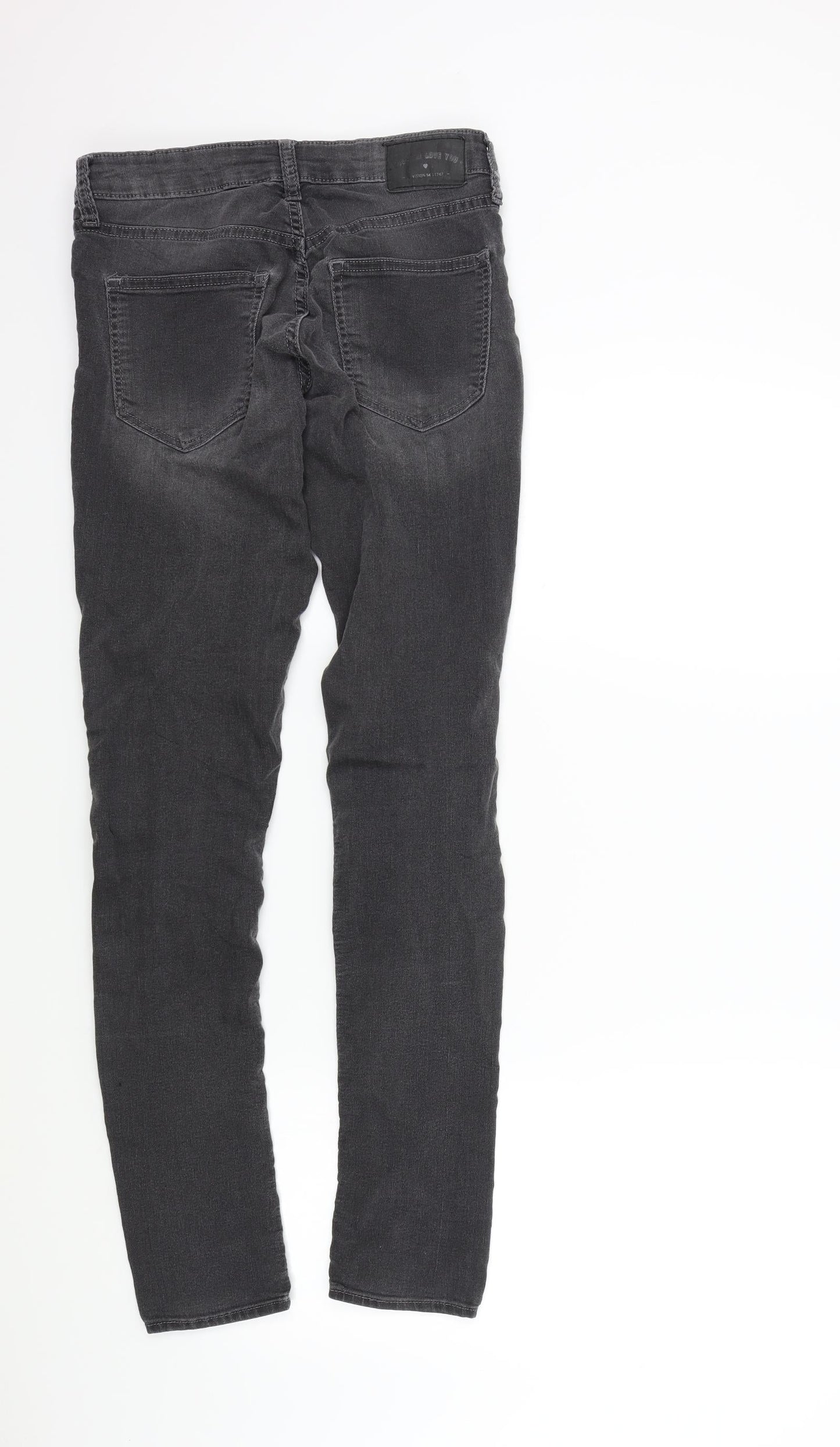 Womens UK Size 10 H&M Regular Fit Skinny Black Jeans