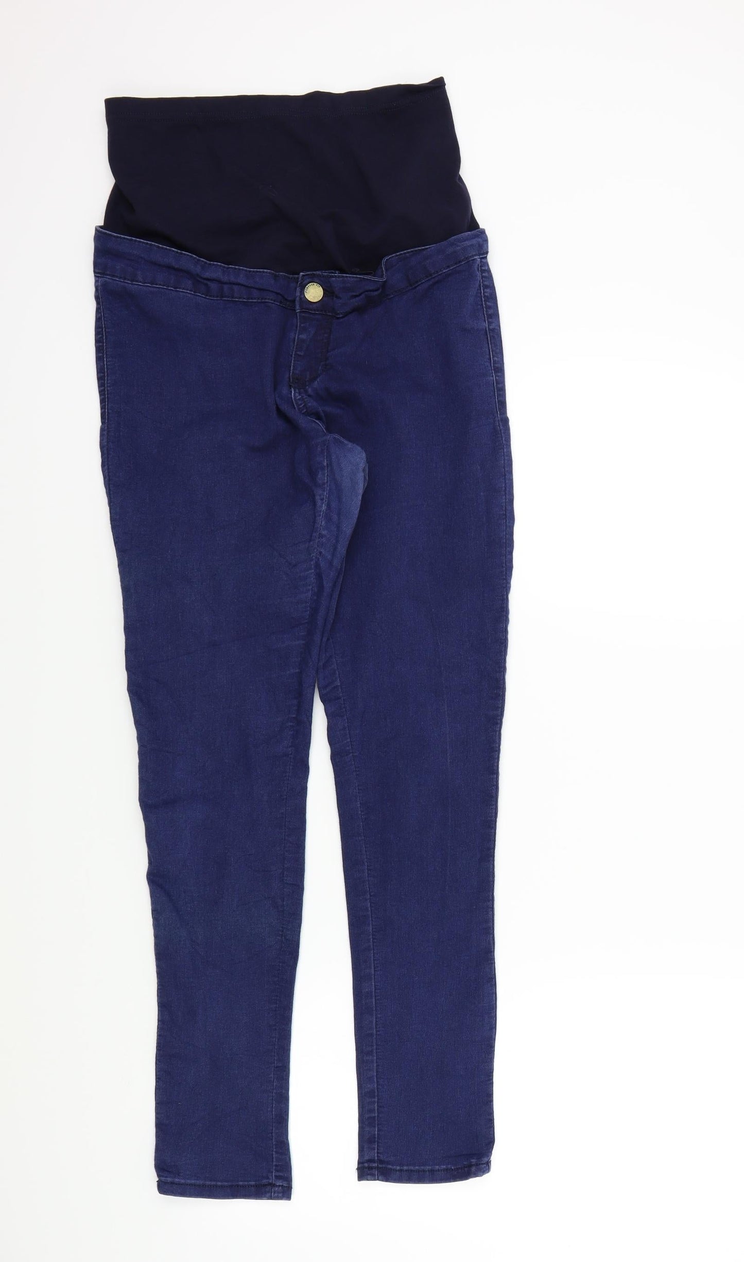 Womens UK Size 12 Preworn Regular Fit Straight Blue Jeans