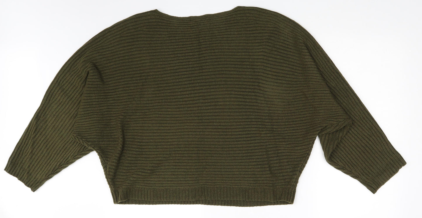 Womens UK Size L New Look Green Pullover Jumper