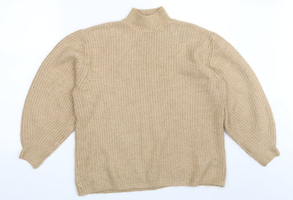 Womens UK Size S New Look Gold Pullover Jumper