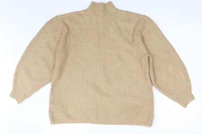 Womens UK Size S New Look Gold Pullover Jumper