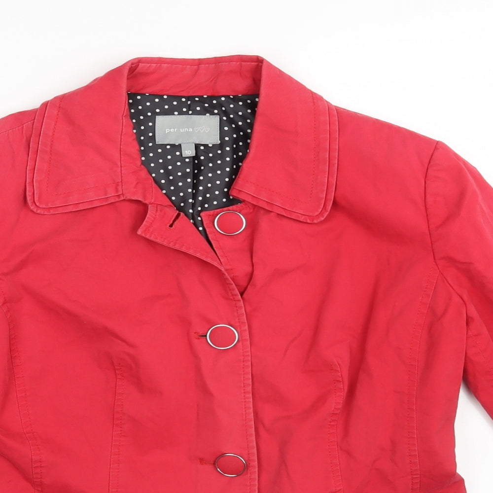 Womens UK Size 10 Per Una Red Jacket
