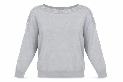 Quiz Womens Grey   Pullover Sweatshirt Size L