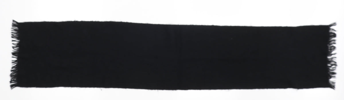 Front view of Preworn unisex black scarf