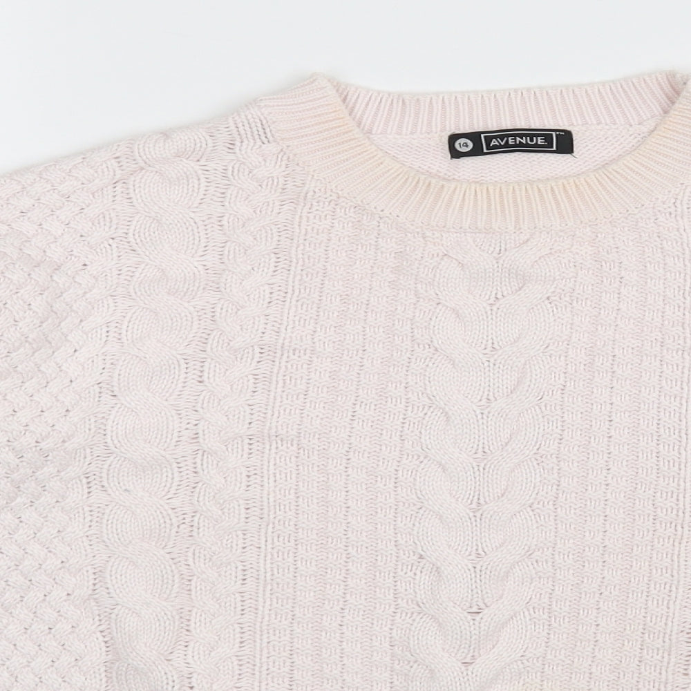 Avenue Womens Pink   Pullover Jumper Size 14