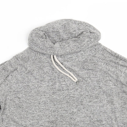 Close-up detail of Atmosphere women’s grey pullover sweatshirt, size UK 10