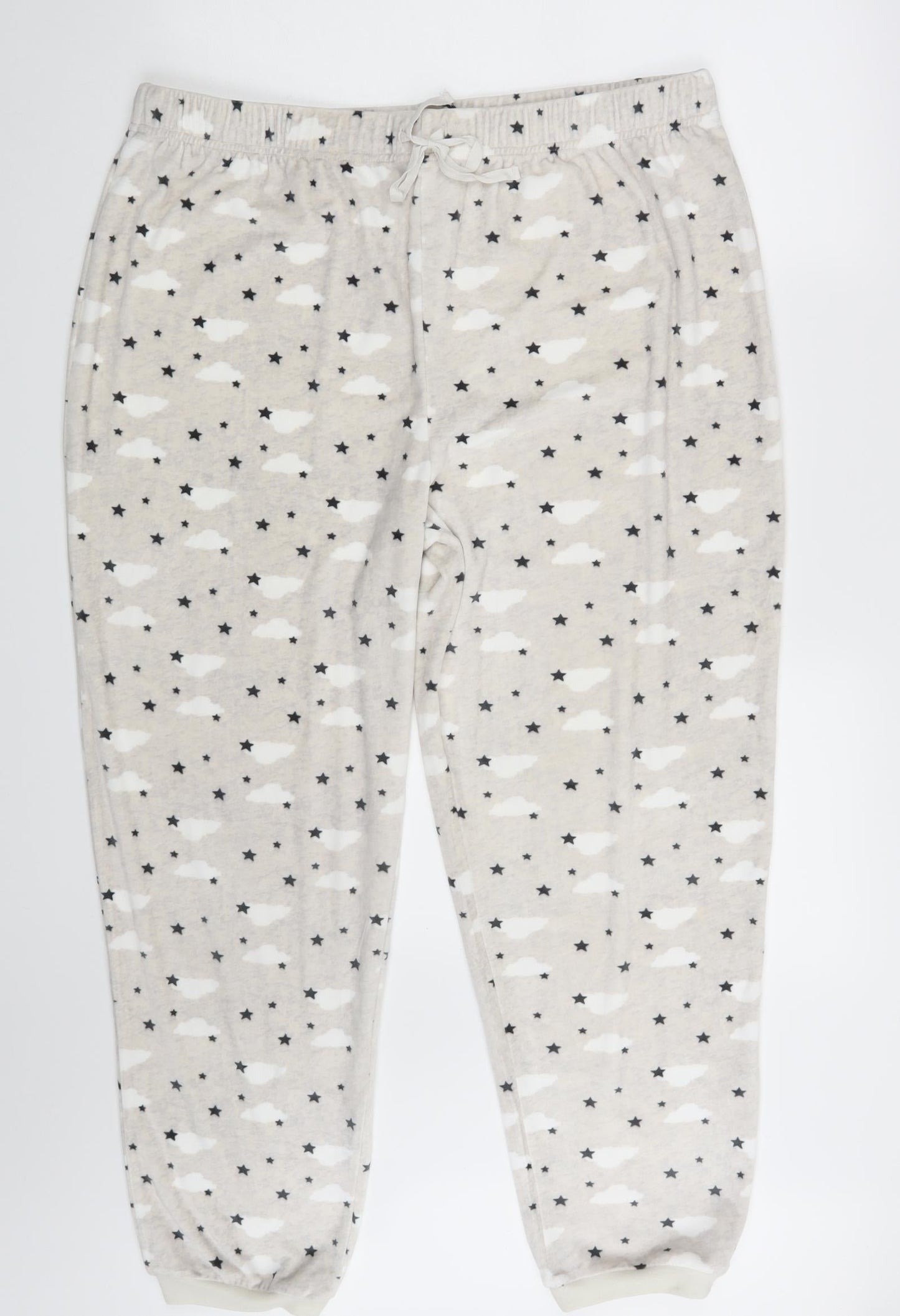 M&Co. Womens Ivory   Sweatpants Trousers Size 16 L26 in