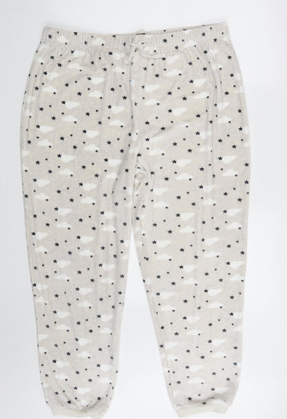 M&Co. Womens Ivory   Sweatpants Trousers Size 16 L26 in