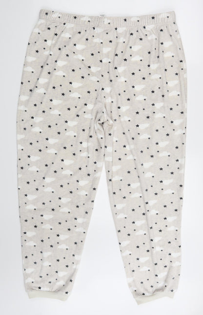 M&Co. Womens Ivory   Sweatpants Trousers Size 16 L26 in