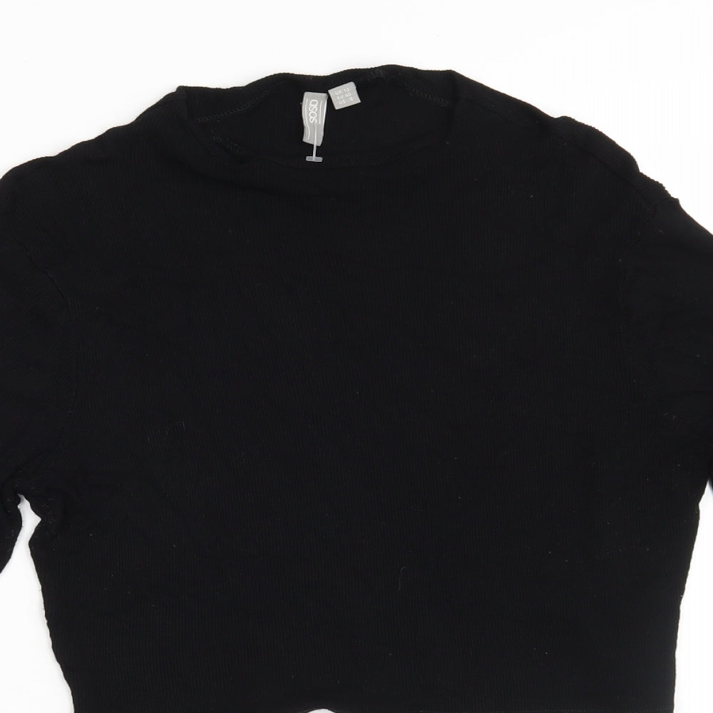 Womens UK Size 12 ASOS Black Basic T-Shirt
