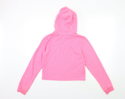 M&Co Girls Pink   Pullover Hoodie Size 13-14 Years