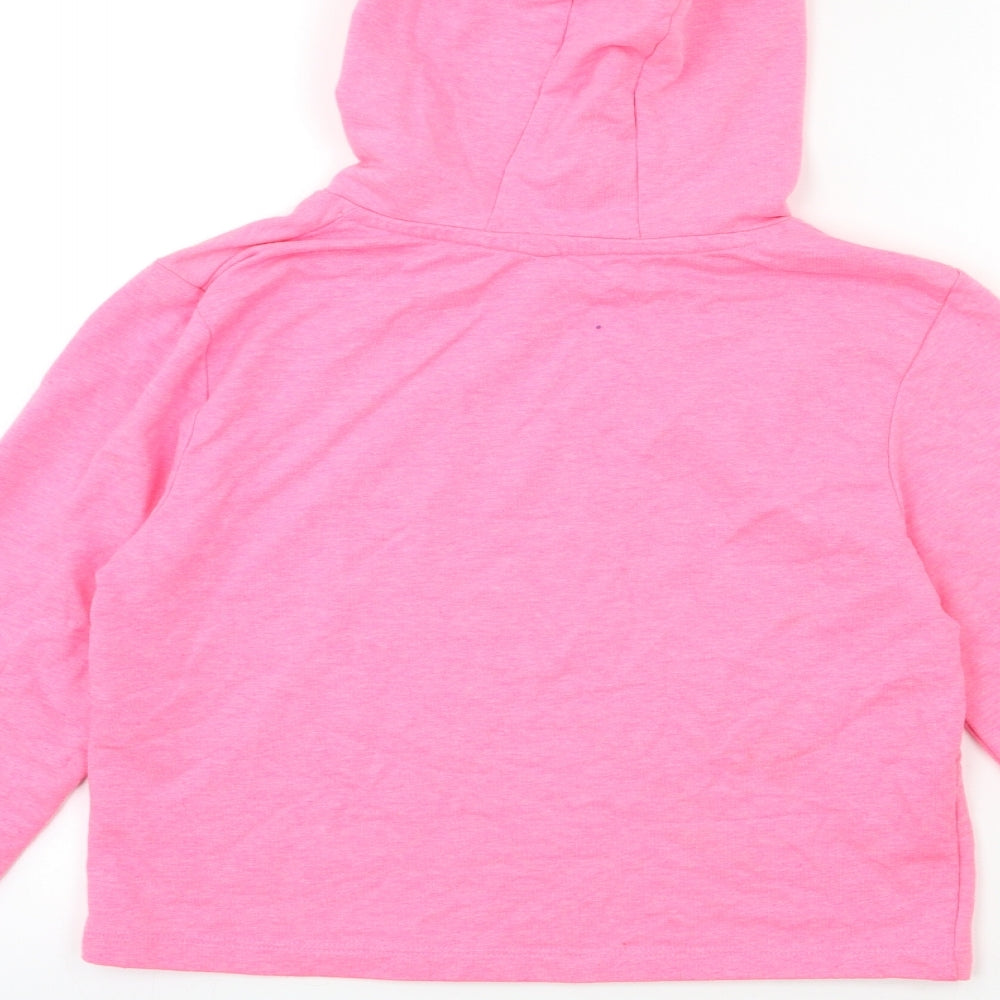 M&Co Girls Pink   Pullover Hoodie Size 13-14 Years