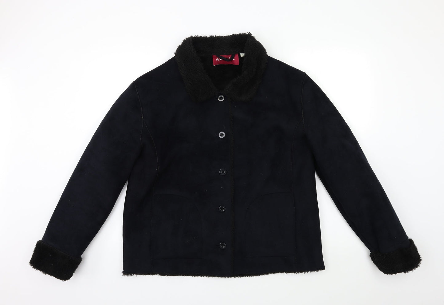 Avenue Womens Black   Jacket Coat Size L