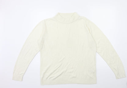 Damart Womens White  Knit Pullover Jumper Size 18