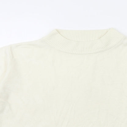 Damart Womens White  Knit Pullover Jumper Size 18