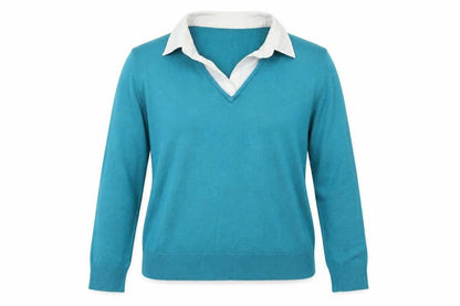 Womens UK Size M Ellie Louise Blue Pullover Jumper