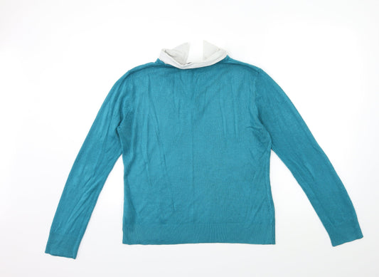 Womens UK Size M Ellie Louise Blue Pullover Jumper