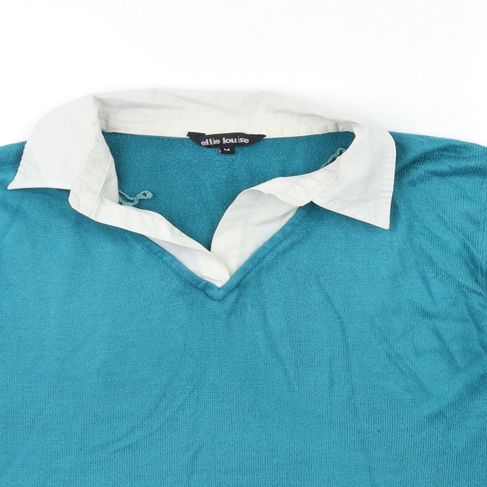 Womens UK Size M Ellie Louise Blue Pullover Jumper