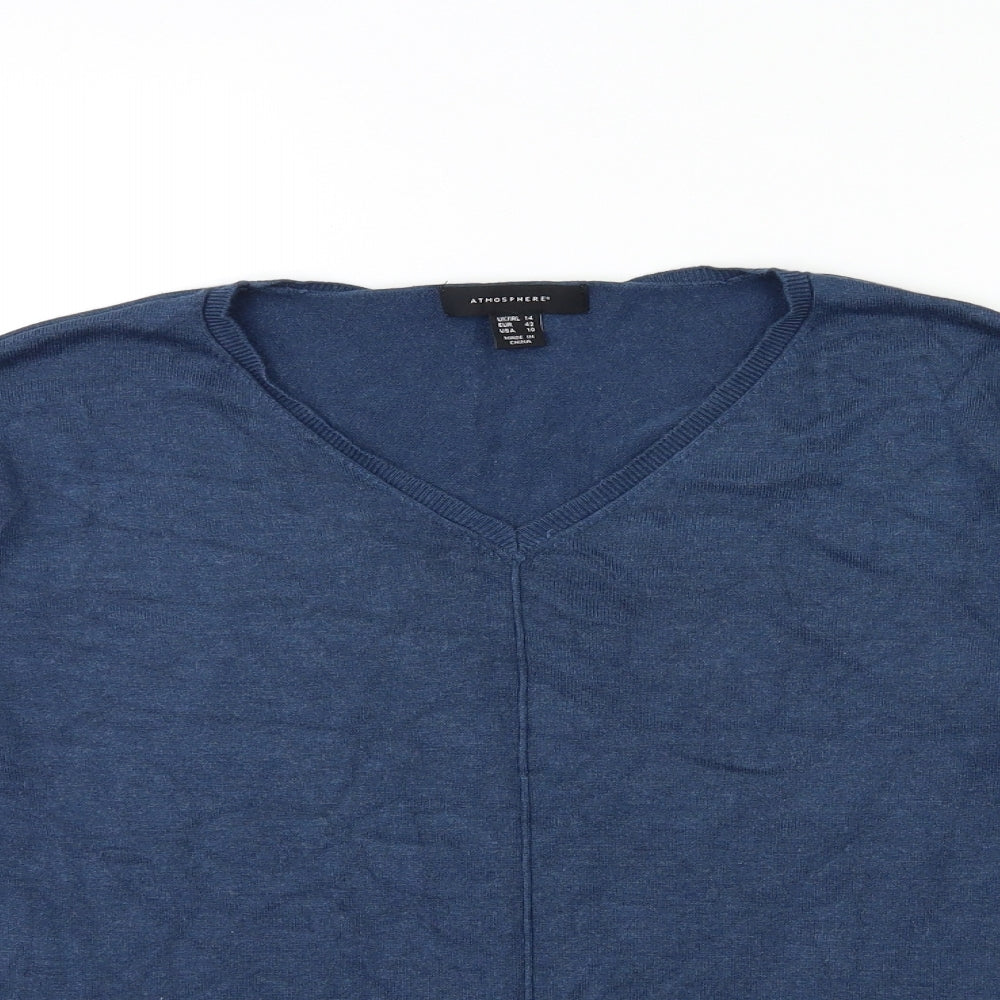 Womens UK Size 14 Atmosphere Blue Pullover Jumper
