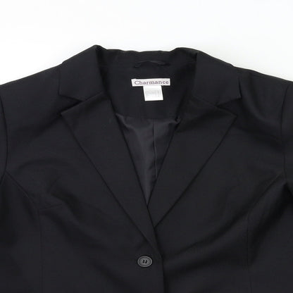 Charmance Womens Black   Jacket Blazer Size 14