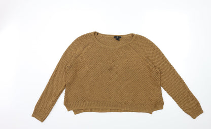 Womens UK Size L H&M Brown Pullover Jumper
