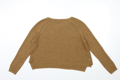 Womens UK Size L H&M Brown Pullover Jumper