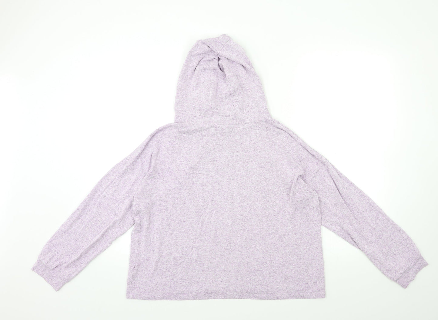 Marks and Spencer Girls Purple  Knit Pullover Hoodie Size 13 Years
