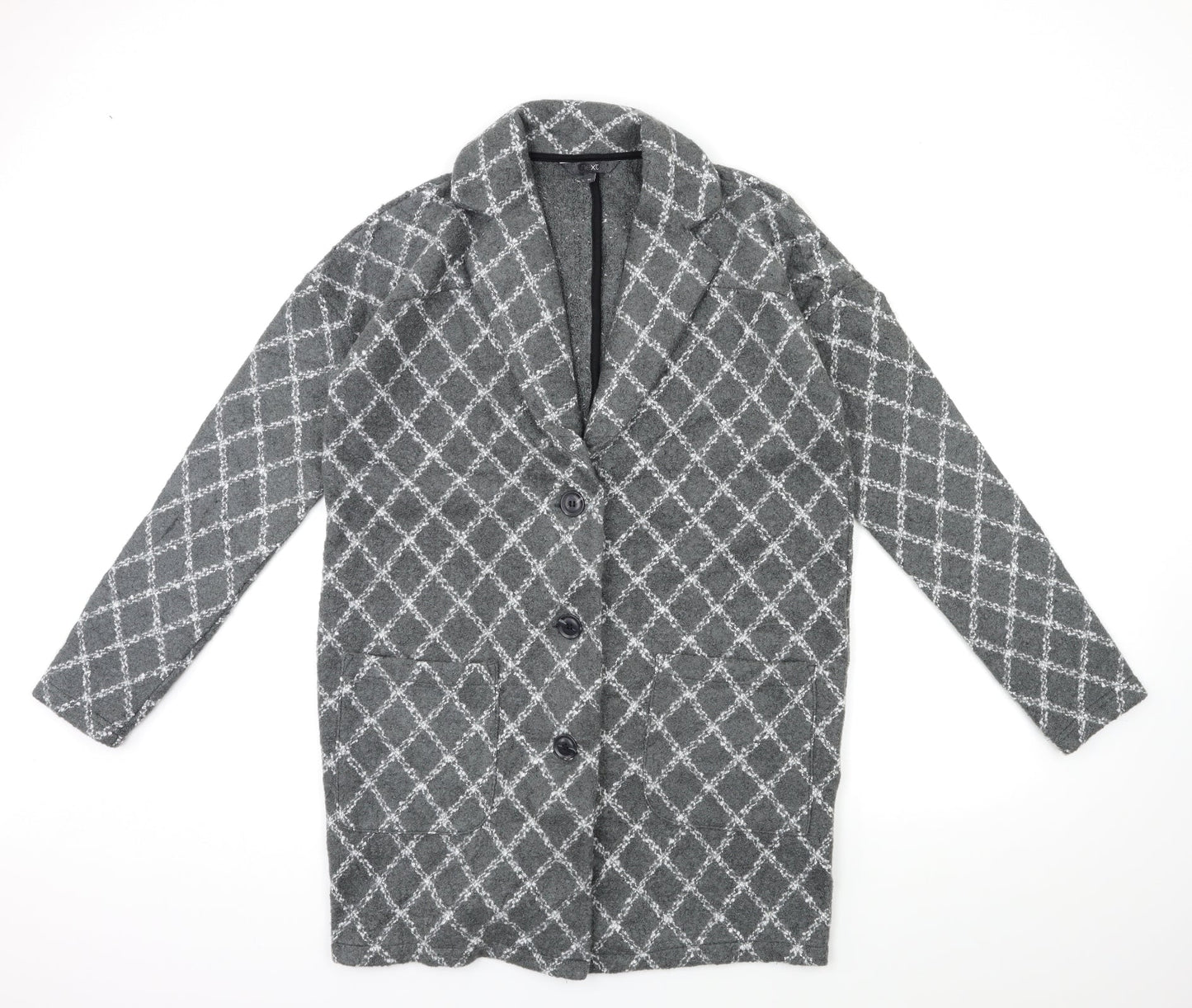 Womens UK Size M NEXT Grey Overcoat