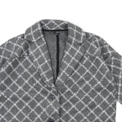 Womens UK Size M NEXT Grey Overcoat