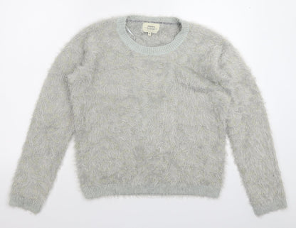 Womens UK Size M Papaya Grey Pullover Jumper