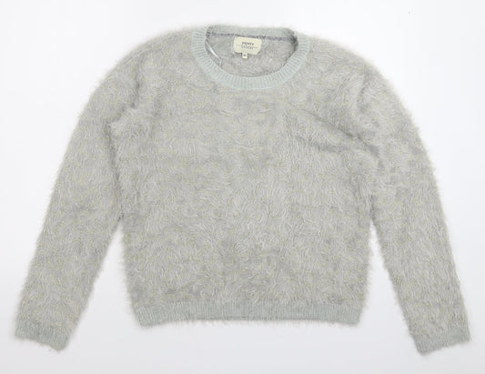 Womens UK Size M Papaya Grey Pullover Jumper