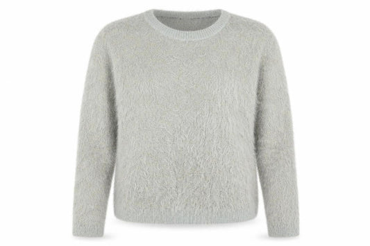Front view of Papaya women’s grey knit jumper, size M