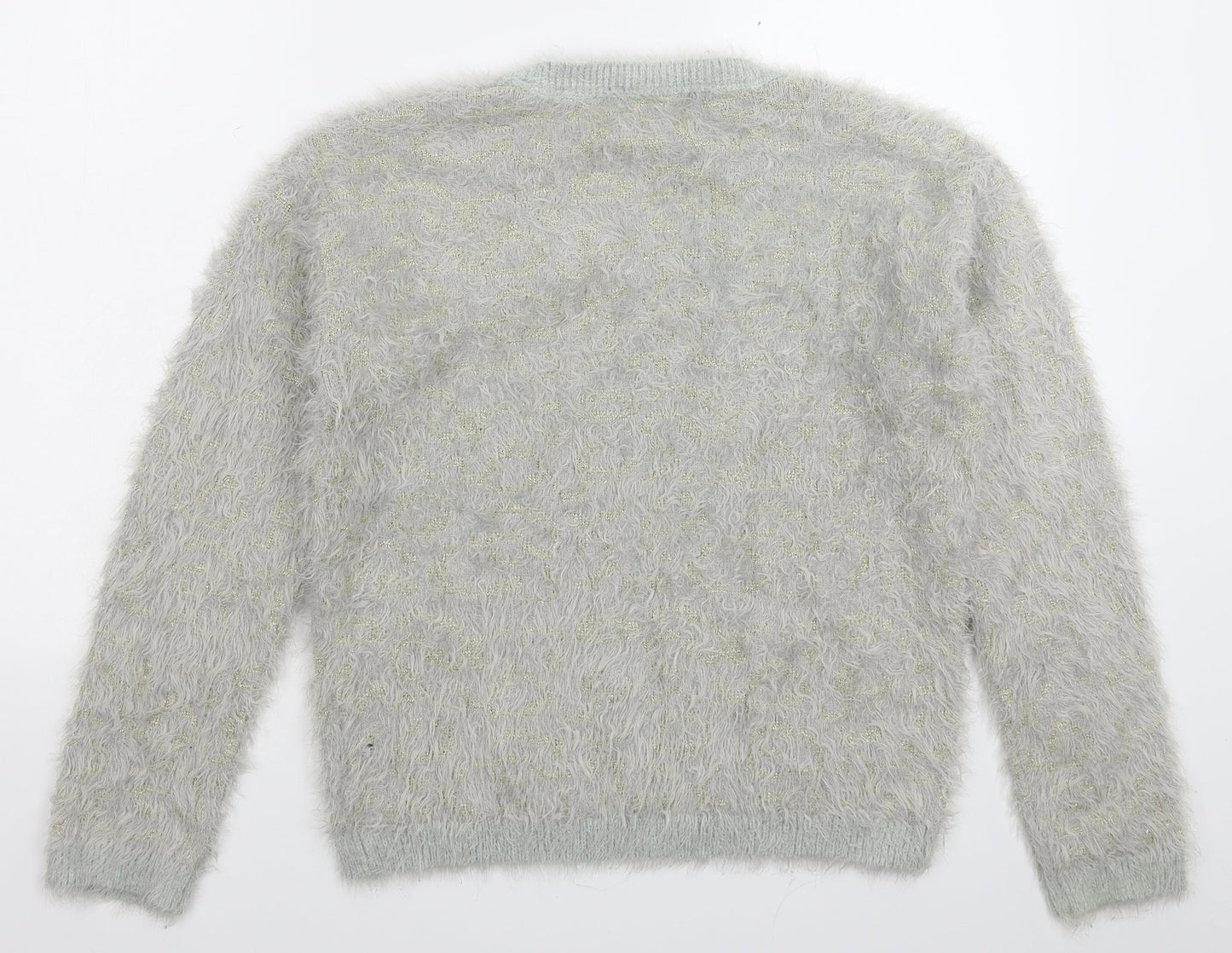 Womens UK Size M Papaya Grey Pullover Jumper