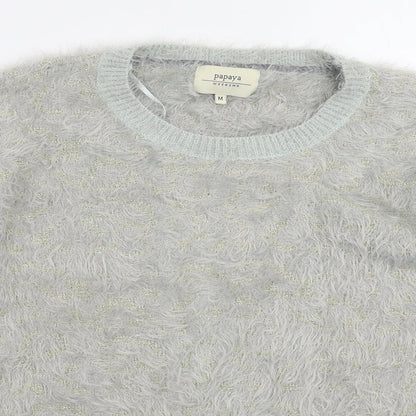 Womens UK Size M Papaya Grey Pullover Jumper