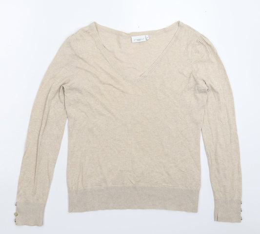 Womens UK Size 14 New Look Beige Pullover Jumper