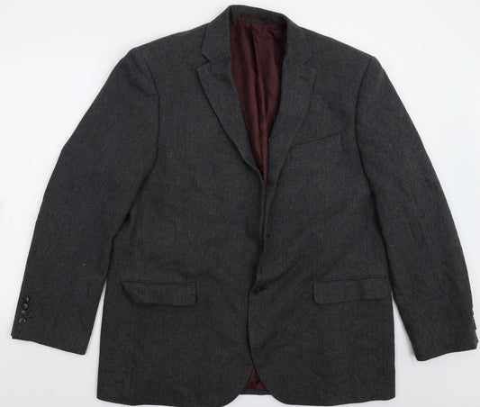 Mens UK Size 46 Greenwoods Regular Grey Suit Jacket