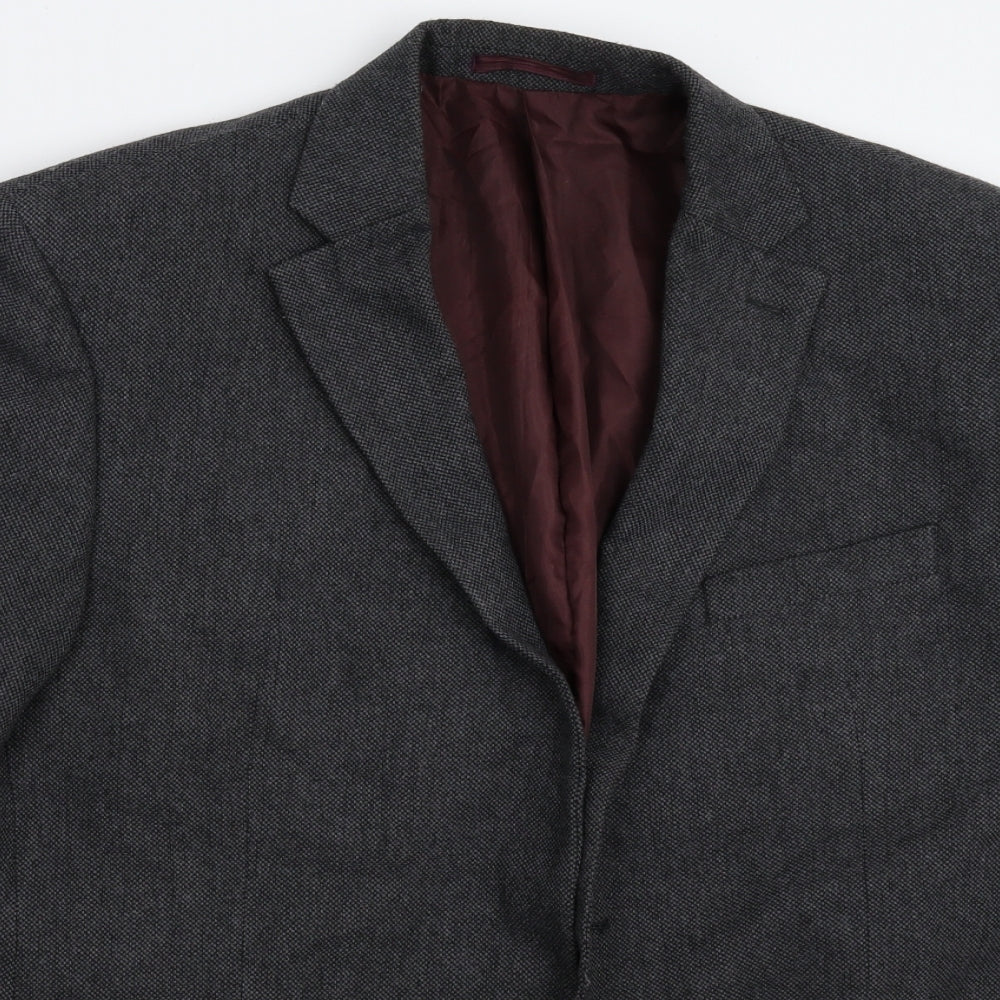 Mens UK Size 46 Greenwoods Regular Grey Suit Jacket