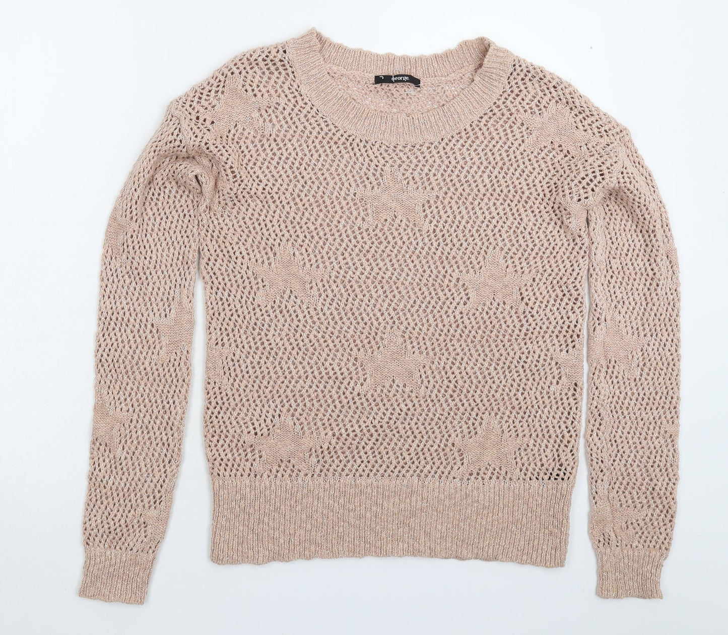 George Womens Pink  Knit Pullover Jumper Size 12