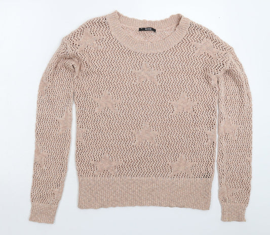 George Womens Pink  Knit Pullover Jumper Size 12