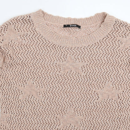 George Womens Pink  Knit Pullover Jumper Size 12