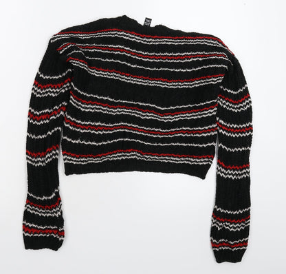 New Look Girls Beige Striped Knit Pullover Jumper Size 10-11 Years