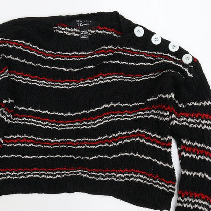 New Look Girls Beige Striped Knit Pullover Jumper Size 10-11 Years