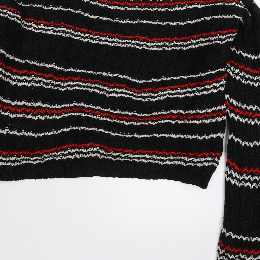 New Look Girls Beige Striped Knit Pullover Jumper Size 10-11 Years