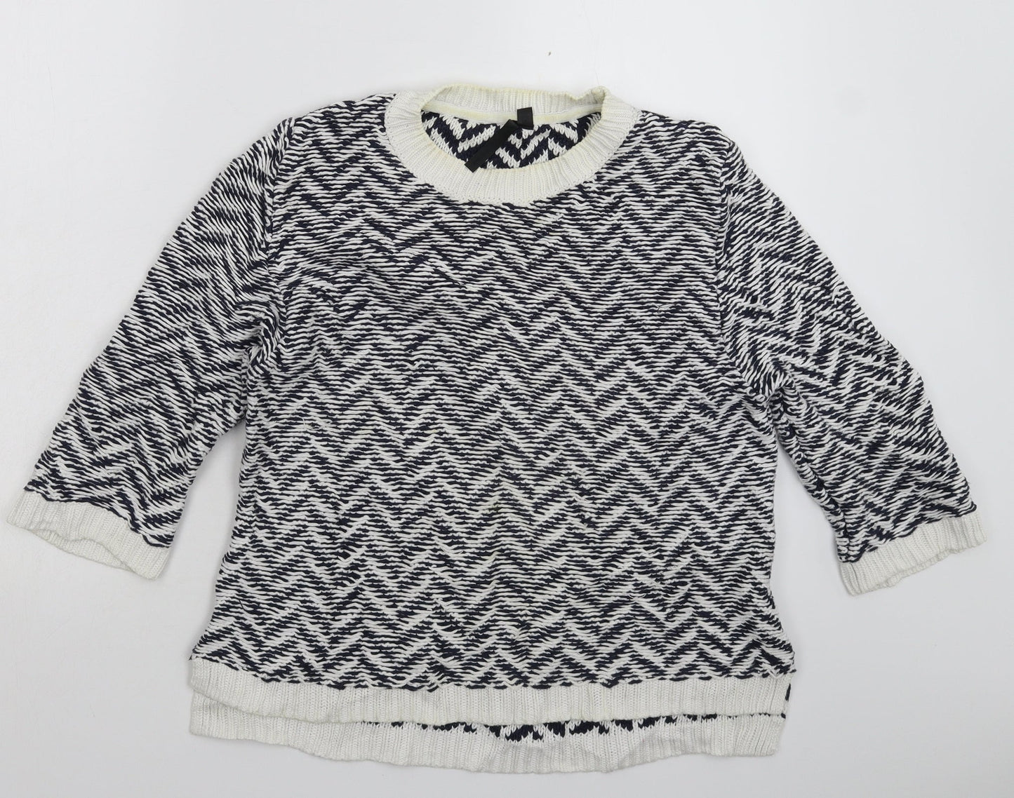 Topshop Womens Multicoloured Striped Knit Pullover Jumper Size 12
