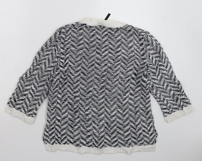 Topshop Womens Multicoloured Striped Knit Pullover Jumper Size 12