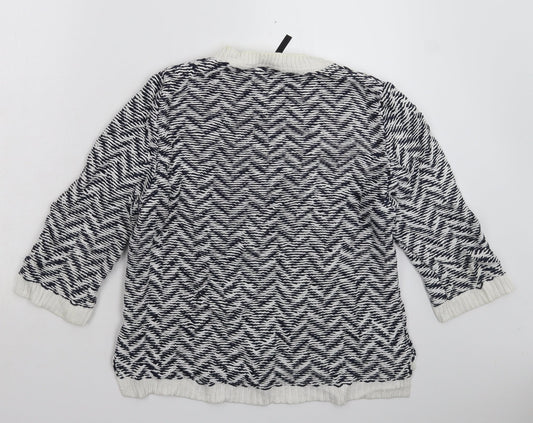 Topshop Womens Multicoloured Striped Knit Pullover Jumper Size 12