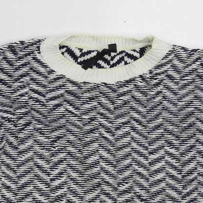 Topshop Womens Multicoloured Striped Knit Pullover Jumper Size 12