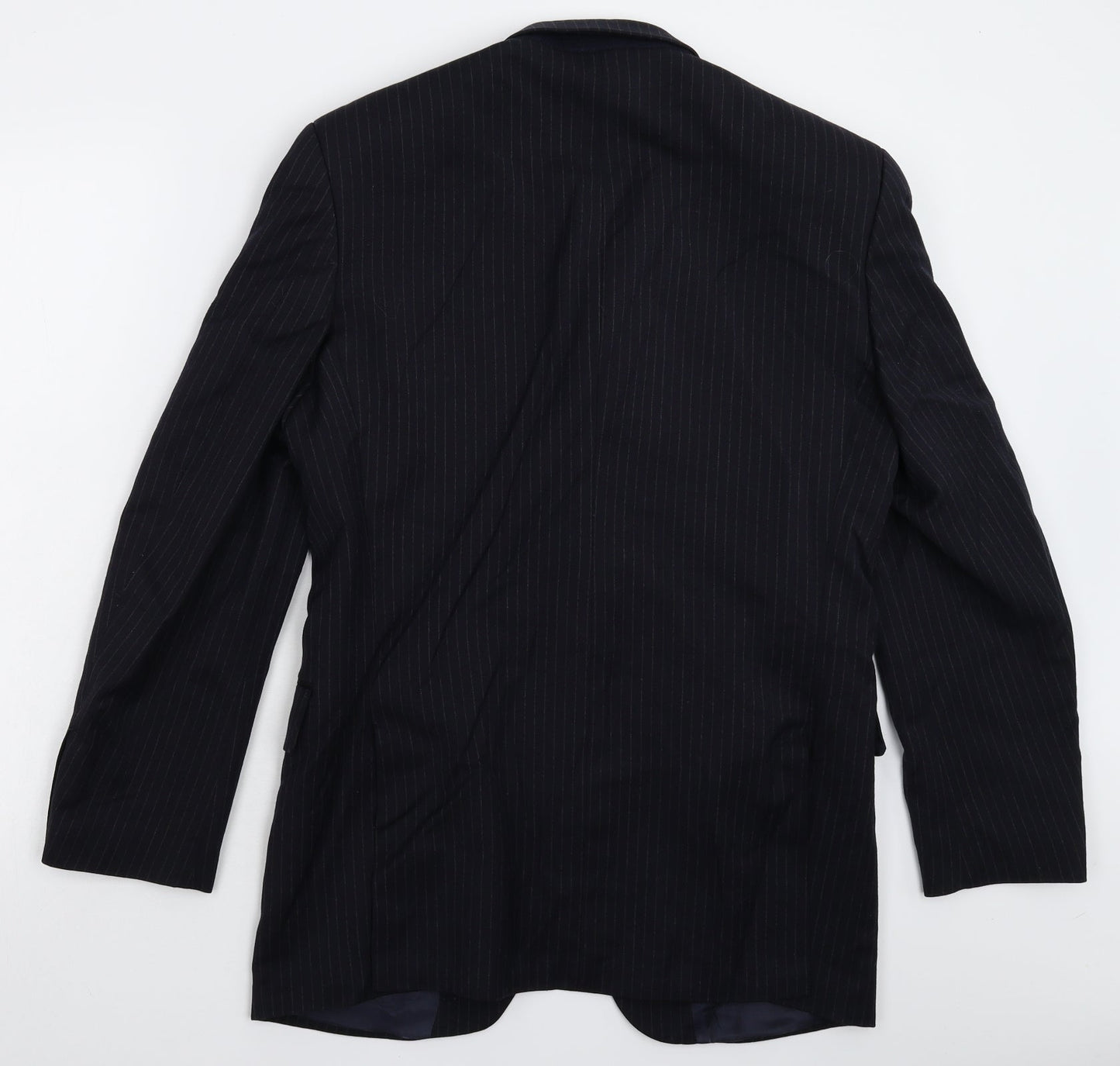 Alto Mens Blue Striped  Jacket Suit Jacket Size 38