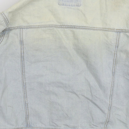 FOREVER 21 Womens Blue  Denim Jacket  Size S  - Distressed