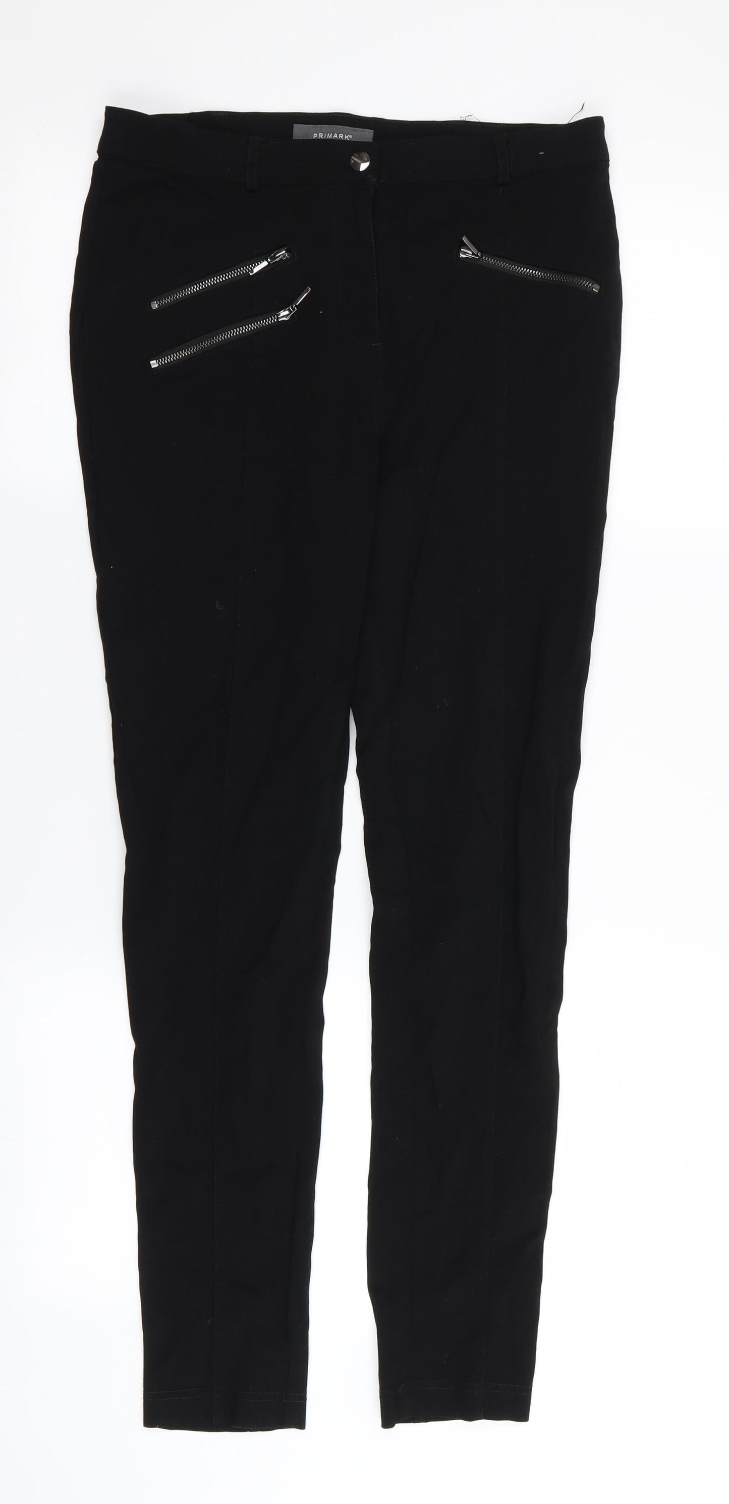 Womens UK Size 10 Primark Regular Fit  Black Trousers